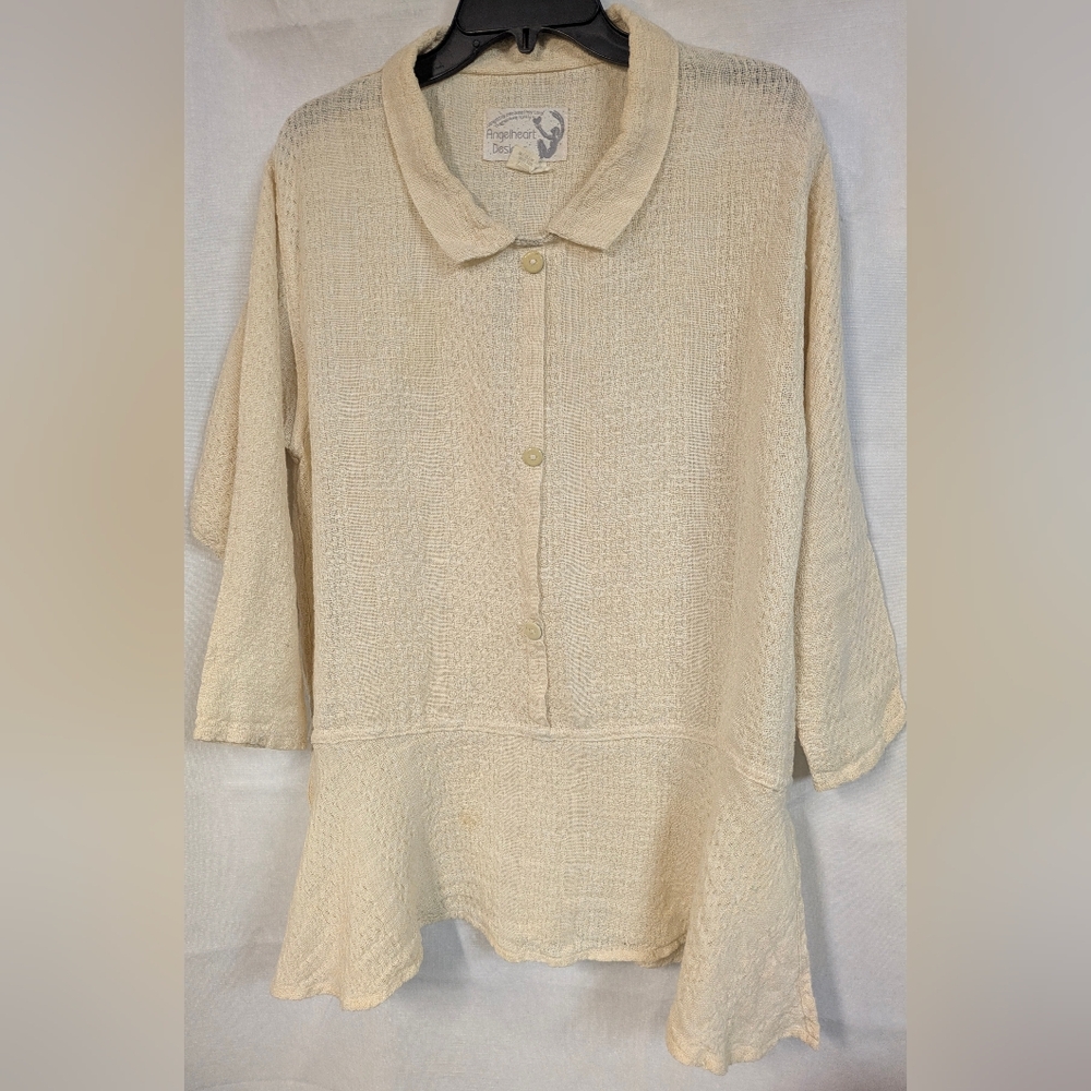 Women's Beige Angelheart Designs Vintage Tunic